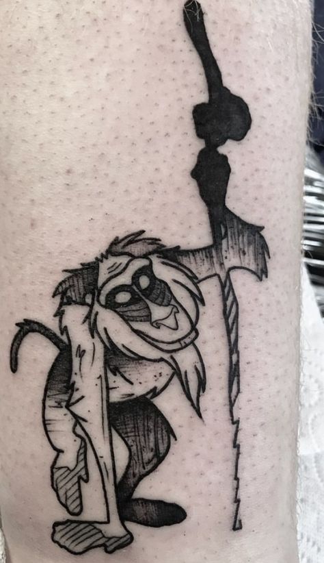 Lion King Tree Tattoo, Master Oogway Tattoo, Mufasa Tattoo, Rafiki Tattoo, Animated Tattoos, Simba Tattoo, Lion King Tattoo, Stick Tattoo, King Tattoo