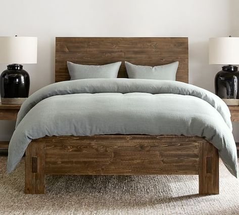 Tall Platform Bed, Reclaimed Wood Nightstand, Reclaimed Wood Beds, Design Your Bedroom, Traditional Bed, Wood Bed, Wood Platform Bed, Reclaimed Pine, Headboard Storage