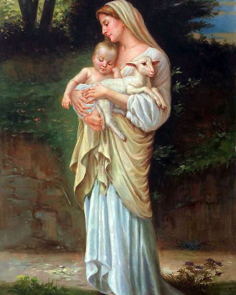 William Adolphe Bouguereau - Innocence, 1893  #oilpainting #potd #picture #painting #picoftheday #instadaily #interiordesign #interiordesigner #wallart #art #artwork #decorator #decor #designer #gallery #homedecor #masterpiece #nofilter #beauty William Adolphe, Baroque Painting, Home Decor Painting, William Adolphe Bouguereau, Rennaissance Art, Jesus Painting, Oil Painting Reproductions, Blessed Virgin, Jesus Pictures