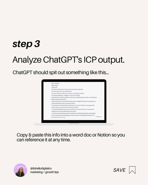 HERE’S HOW TO DO IT 👇 ㅤ First up 👉 like, save, comment on this post! 📌 ㅤ Are you ready to start landing more clients as an OSP or Freelancers? ㅤ If you're screaming YES PLEASE - you need to start here ⬇️ ㅤ �1️⃣ Identify your profitable niche ㅤ �2️⃣ Define your ideal client profile (aka your ICP) ㅤ �3️⃣ Open up ChatGPT to help you do it and copy/paste the following prompt: ㅤ "you are now an online service provider offering [your service] in the [your selected niche] industry. Build out an idea... Ideal Client Profile, Client Profile, Yes Please, Ideal Client, Online Business