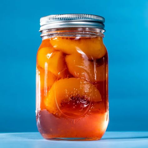 Preserved Peaches in Syrup | Cook's Country Preserved Peaches, Peaches In Syrup, Peach And Burrata, Snack Cake Recipe, Jelly Gummies, White Peaches, Preserving Recipes, Cooks Country Recipes, Donut Toppings