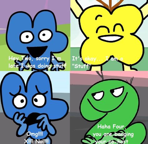 4 X X Bfb Ship, 4x Bfb, Four And X, Random Object, Boyfriends Be Like, Four X, I Dont Have Friends, Silly Pictures, Cute Little Drawings