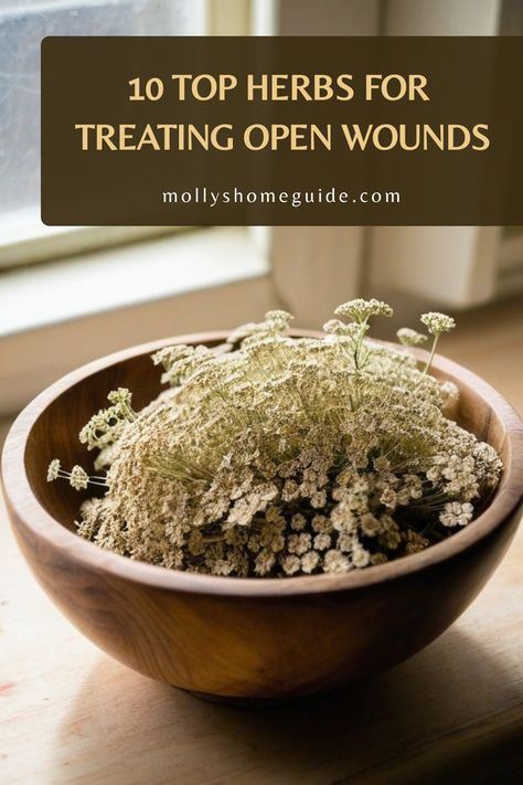 Discover the power of herbal remedies for open wounds and wound healing. Explore the benefits of using calendula tincture, comfrey, yarrow, and other wound healing herbs to promote natural wound care. Herbal creams offer soothing relief while herbal astringents aid in the healing process. Enhance your knowledge of herbal wound care with these effective herbal treatments for wounds. Embrace the wonders of nature's healing properties with calendula for wounds and unlock the potential of herbal wou Wound Healing Herbs, Healing Herbs Medicine, Calendula Tincture, Natural Wound Care, Herbal Medicine Cabinet, Herb Tinctures, Herbal Medicine Recipes, Wild Food Foraging, Medicinal Herbs Garden