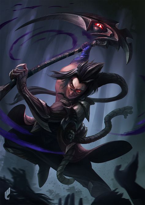 ArtStation - Kayn, Alexander Kurkin League Of Legends Live, Lol Champ, Leona League Of Legends, Liga Legend, Champions League Of Legends, The Legend Of Heroes, League Of Legends Characters, Splash Art, Lol League Of Legends