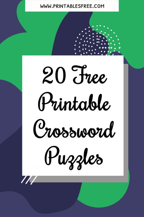 Printable Crossword Puzzles ► Multiple Crosswords ► Crossword Templates, Crosswords for Kids ► Make your Daily Crossword with our Free Crosswords ► The files will be available to download at our website Large Print Crossword Puzzles Printable, Free Crossword Puzzles For Adults, Crosswords For Kids, Crossword Puzzles For Adults, Crossword Puzzles Printable, Crossword Puzzles For Kids, Hard Mazes, Free Printable Crossword Puzzles, Word Puzzles For Kids