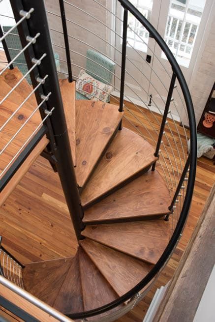 Wood Spiral Staircase, Spiral Staircase Kits, Spiral Stairs Design, Staircase Kits, Loft Staircase, Spiral Stair, Circular Stairs, Custom Railing, Stairs Design Interior