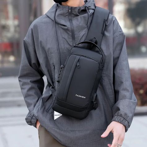 Large Capacity Men Usb Waterproof Sports Running Multifunction Shoulder Crossbody Bag Messenger Chest Sling Travel Pack for Male - AliExpress Men Satchel, Christmas Purse, Beach Supplies, Mens Satchel, Men Chest, Anti Theft Bag, Plaid Backpack, Mens Luggage, Motorcycle Bag