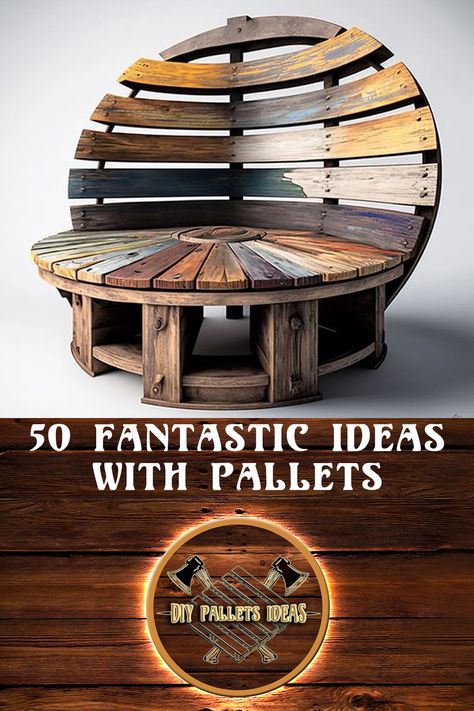 50 fantastic ideas to reproduce with recycled pallets, 1000 ideas for our home, small pallets wood project, easy pallets project. Pallets and waste wood are an excellent solution to save money and make your home a unique place, bathrooms, bedrooms, garden furniture, pool linings built at home with a little manual skill, will make our home a place unique. #palletsideas #recycledpallets #WoodworkingGuide #WoodworkingSkill #WoodworkingProjects #woodworkingideas #DIYWoodworking Unique Pallet Ideas, Ideas With Pallets, Small Pallet, Diy Wood Pallet Projects, Pallet Furniture Designs, Pallet Projects Easy, Pallet Projects Furniture, Pallet Ideas Easy, Pallet Designs