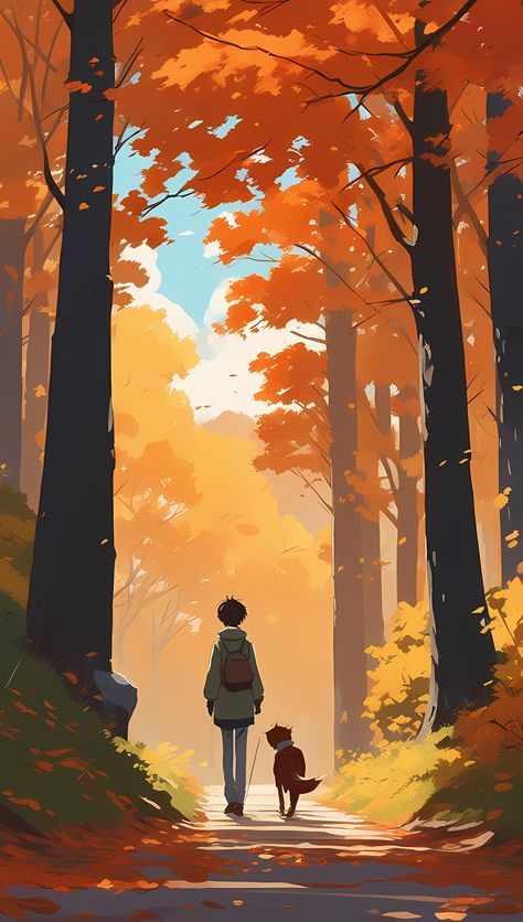 Fall Anime Wallpaper, Autumn Aesthetic Drawing, Animated Desktop Wallpaper, Anime Lofi, Fall Aesthetic Wallpaper, Fall Anime, Anime Wallpaper 1920x1080, Wallpaper Mobile, Vibes Art