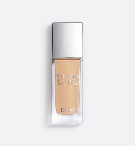 Dior Forever Glow Star Filter complexion sublimating fluid | DIOR UK Dior Forever Skin Glow, Star Filter, Dior Foundation, Glow Stars, Dior Forever, Different Skin Tones, Glow Foundation, Liquid Highlighter, Dior Makeup