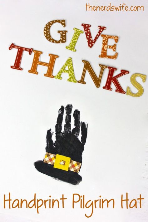 Pilgrim Hat Handprint Art for Thanksgiving Holiday Handprint Art, Pilgrim Crafts, Thanksgiving Art Projects, Pilgrims And Indians, Thanksgiving Crafts For Toddlers, Thanksgiving Classroom, Thanksgiving Activity, November Crafts, Thanksgiving Projects