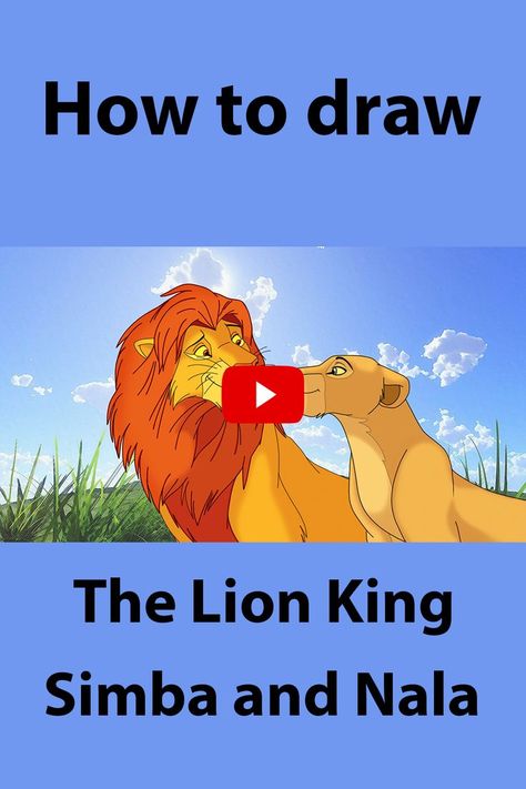 How to draw The Lion King - Simba And Nala step by step, simply and quickly. drawing, step by step, easy drawing, How to draw step by step, simply and quickly drawing, tutorial How To Draw Simba, Lion King Simba And Nala, Drawing Step By Step Easy, The Lion King Simba, Lion King Drawings, Draw Step By Step, Simba And Nala, Drawing Step By Step, How To Draw Steps