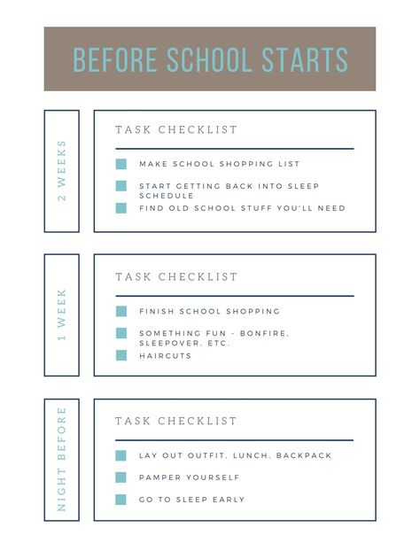 What To Do A Week Before School Starts, Things To Do A Week Before School, What To Do 2 Weeks Before School, Week Before School Checklist, Things To Do Before School Starts List, 2 Weeks Before School Starts, The Week Before School Starts, To Do List Before School Starts, Before School Starts Checklist