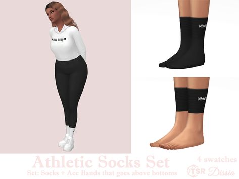 Athletic mid calf black or white socks with white or black inscription - 4 swatches #sims4 #sims4cc #sims 4 #sims 4 cc #sims4 cc #ts4 #ts4cc #ts4 cc #maxis mix #maxis match #maxis-mix #sims clothes #sims 4 clothes #sims 4 socks #sims 4 accessory #sport #sporty Nike Socks Sims 4 Cc, Sims4 Cc Socks, Sims 4 Nike Socks, Sims 4 Workout Clothes, Sneakers Sims 4 Cc, Sims 4 Nike Cc, Socks Sims 4 Cc, Sims 4 Leggings Cc, Sims 4 Socks Cc