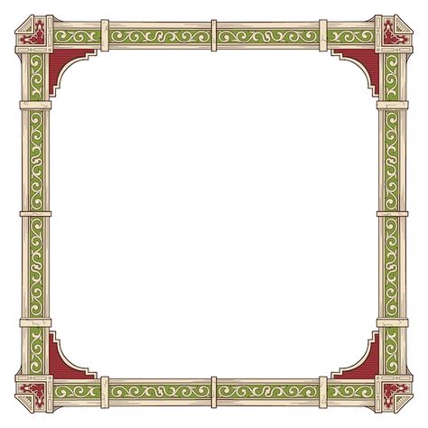 Witch Rpg, Medieval Border, Bandana Design, Work Project, Borders And Frames, Vector Hand, Medieval Fantasy, Vector Background, Frame Design