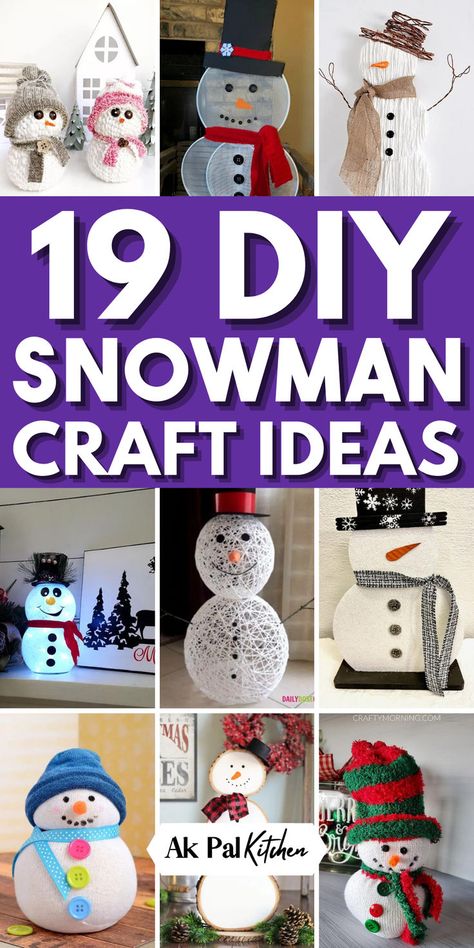 Transform your winter decor with charming and creative DIY snowman crafts. From adorable snowman ornaments to rustic wood snowman projects, discover the joy of festive crafting. These easy and budget-friendly decor ideas are perfect for adults seeking delightful Christmas crafts. Explore these art projects and bring a touch of holiday magic to your home. Whether you're looking for whimsical DIY dollar store snowman crafts or aiming for cozy DIY Christmas home decor, we've something for everyone. Dollar Store Snowman Crafts, Make A Snowman Craft, 3d Snowman Craft, Diy Snowmen Decor, Snowmen Diy Crafts, Diy Snowman Decor, Snow Men Ideas, Dollar Tree Snowman Crafts, Snowman Diy Decorations