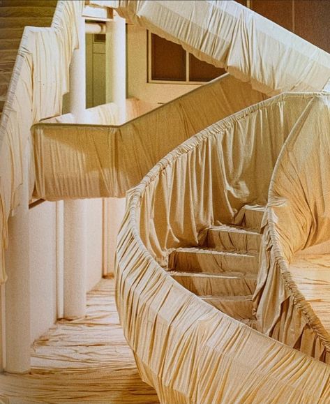 Christo & Jeanne-Claude. Museum Würth, Künzelsau. 1994 Christo Art, Christo And Jeanne Claude, Jeanne Claude, Curtain Installation, Warehouse Design, Vintage Interiors, Conceptual Design, House Made, Architecture Project