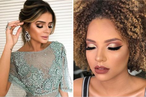 Madrinhas de verde: inspirações para vestidos de madrinhas na moda! | Blog de Casamento para Noivas | Aceito Sim Lip Makeup Tutorial, Prom Makeup, Samara, Maquillaje De Ojos, Lip Makeup, Makeup Tutorial, Sequin Skirt, Beauty Hacks, Make Up