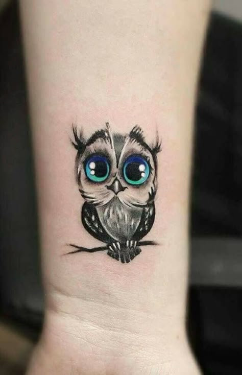 Enchanted Tattoo, Cute Owl Tattoo, Tato Henna, Owl Tattoo Design, Gothic Tattoo, Cat Tattoos, Tiny Tattoo, Tattoo Feminina, Owl Tattoo