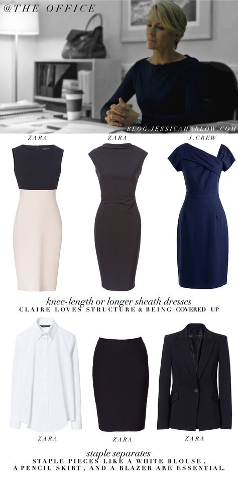 Claire underwood style Claire Underwood Wardrobe, Claire Underwood Style, Claire Underwood, Robin Wright, Office Chic, Elegante Casual, Wardrobe Outfits, Professional Attire, House Of Cards