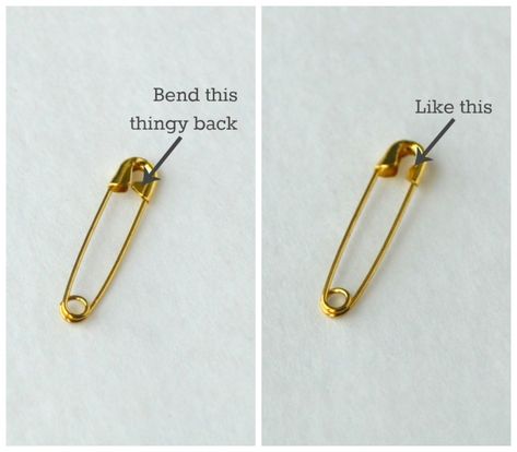 Make a cool, edgy bracelet in a few minutes, just from safety pins. Wearing A Safety Pin Meaning, Safety Pin Ring Diy, Shirts With Safety Pins, Pin With Beads, Things To Do With Safety Pins, Safety Pin Bracelet Diy, Safety Pin Earrings Diy, Crochet Earrings Free Pattern, Safety Pins Fashion