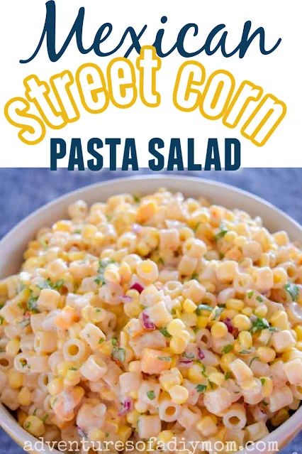 Make this fresh mexican street corn inspired pasta salad this summer. Perfect for BBQ's and potlucks! Mexican Street Corn Pasta Salad, Mexican Street Corn Pasta, Street Corn Pasta Salad, Street Corn Pasta, Corn Pasta Salad, Delicious Pasta Salad, Chili Lime Dressing, Corn Pasta, Ditalini Pasta