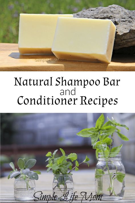 Simple Life Mom | Natural Beauty and Homemade Everything Diy Conditioner Bar, Conditioner Bar Recipe, Diy Shampoo Bar, Homemade Shampoo Bar, Hair Conditioner Bar, Diy Conditioner, Handmade Shampoo, Shampoo Bar Recipe, Conditioner Recipe