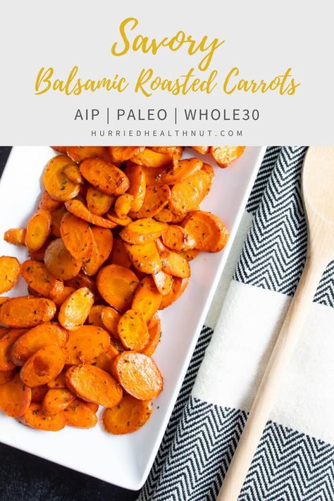 Aip Roasted Carrots, Aip Roasted Vegetables, Whole 30 Carrots, Aip Carrot Recipes, Quick Easy Aip Meals, Easy Aip Work Lunches, Aip Roast, Whole 30 Carrot Recipes, Whole30 Sides