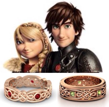 Cool Httyd Rings, How To Train Your Dragon Themed Wedding, How To Train Your Dragon Jewelry, How To Train Your Dragon Wedding Theme, Httyd Wedding Theme, Httyd Jewelry, Httyd Wedding, Toothless And Stitch, Dragons Riders Of Berk