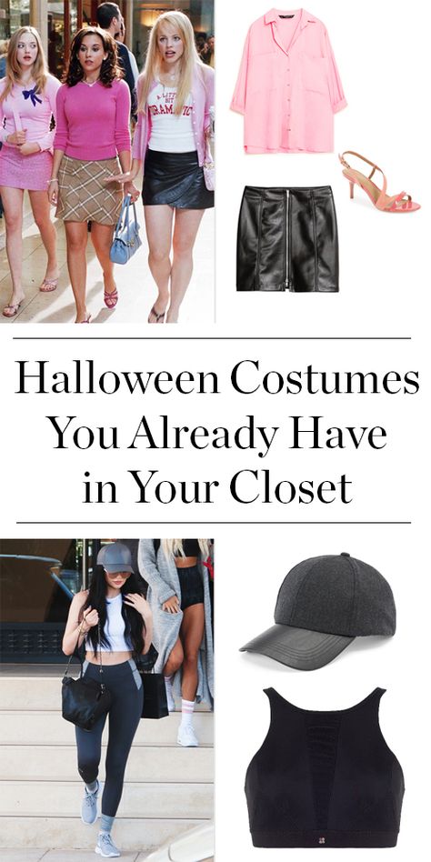 Last-minute Halloween costumes you already have in your closet - click through for 9 awesome, easy ideas! Easy Costumes Women, Quick N Easy Halloween Costumes, Easy Adult Halloween Costumes, Last Minute Diy Costumes, Work Appropriate Halloween Costumes, Easy Last Minute Costumes, Easy Halloween Outfit, Last Minute Kostüm, Easy Halloween Costumes For Women