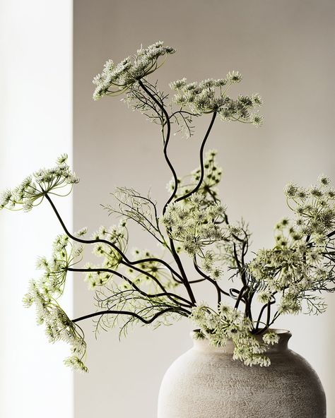 Crate and Barrel on Instagram: “1600+ new spring arrivals just hit the link in bio. 👀 If you're still reading this, here's some insider info on the collection: Our…” Faux Poppy Arrangement, Dining Table Riser Centerpiece, Winter Branches In Vase, Large Vase With Branches, Entryway Flower Arrangements, Large Branches In Vase, Rustic Vases Decor, Large Floor Vase Arrangements, Eucalyptus Vase Decor