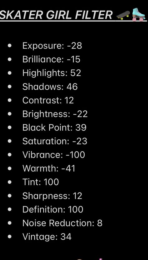 Camera Filter Settings, Phone Camera Settings, How To Find Your Aesthetic, Picture Filters, Filter Settings, Phone Editing, Photo Editing Styles, Filter Ideas, Camera Tutorial