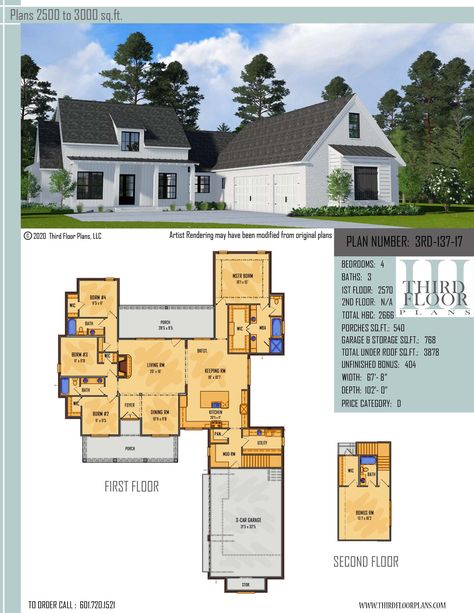 $800.00 House Plan 9 sets Acadian Cottage, Master Suite Bedroom, Lots Of Windows, Porch Flooring, Beautiful Farmhouse, Craftsman Style House Plans, Keeping Room, 3 Car Garage, White Farmhouse