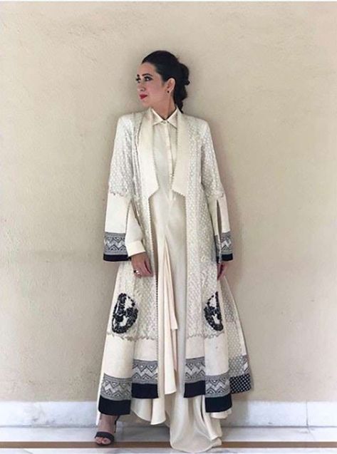 Desi Fashion: Ethnic fusion looks to copy right now by Kalwyna Rathod, #femina | Karishma Kapoor,  Add a twist to all-time favourite fusion wear with these outfit ideas from B-town celebs! #ethnic #ethnicfashion #karishmakapoor #bollywoodfashion #indianfashion #desifashion @femina via @sunjayjk Grooms Mom Dress, Fusion Fashion, Fusion Wear, Long Gown Dress, Stylish Dress Book, Indian Attire, Stylish Dress Designs, Desi Fashion, Indian Ethnic Wear