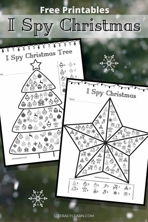 Christmas I Spy, I Spy Christmas, Christmas Maze, Christmas Word Search, Christmas Activity Book, Christmas Worksheets, Christmas Names, Holidays Around The World, Christmas Activities For Kids