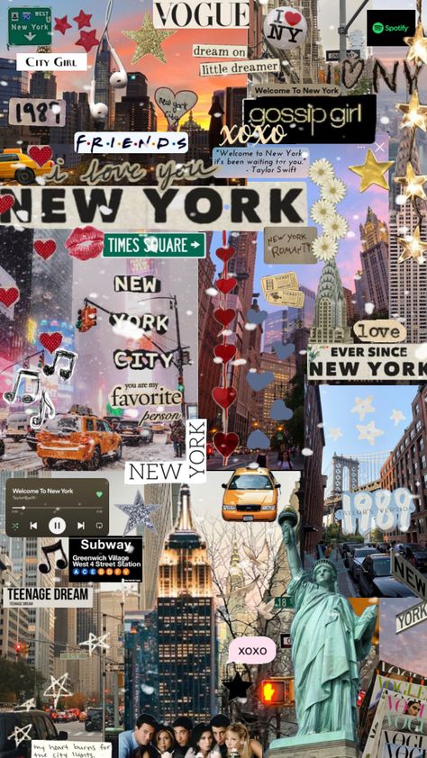 Nyc Wallpaper, Christmas Nyc, Friends Winter, College Vision Board, New York Vibes, New York Wallpaper, New York City Vacation, Nyc Christmas, Christmas Collage