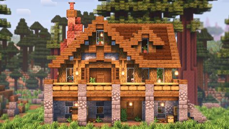 Survival House, Minecraft Houses Survival, Minecraft Interior, Minecraft Interior Design, Bangunan Minecraft, Minecraft House Plans, Minecraft Farm, Minecraft Cottage, Easy Minecraft Houses