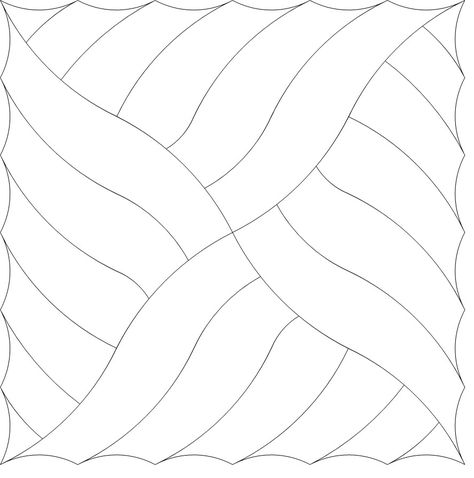 Curve Hill Fill - 302                                           i see a quilt block Hand Quilting Designs, Colchas Quilting, Quilting Stitch Patterns, Walking Foot Quilting, Free Motion Designs, Free Motion Quilting Patterns, Machine Quilting Patterns, Freemotion Quilting, Longarm Quilting Designs