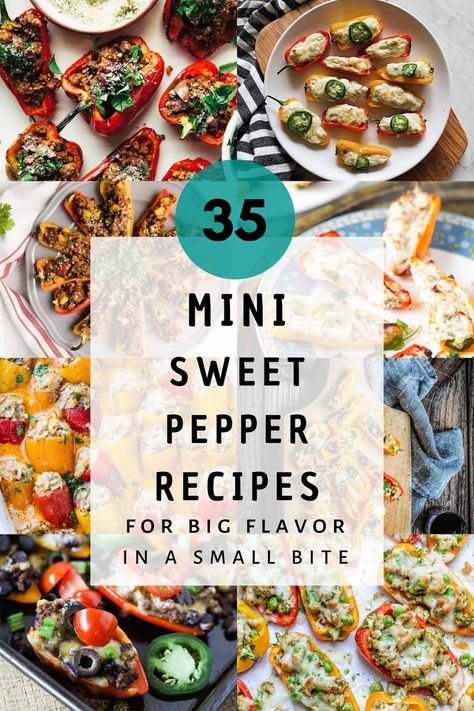 Mini Sweet Pepper Recipes, Stuffed Peppers Appetizer, Mini Peppers Recipes, Pepper Recipes Healthy, Sweet Pepper Recipes, Red Pepper Recipes, Pepper Recipes, Mini Sweet Peppers, Olive Recipes