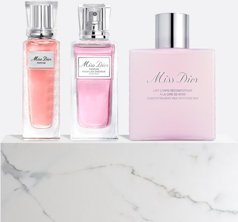 Miss Dior Parfum, Body Milk and Hair Mist Holiday Gift Set 2024 Edition-NEW Miss Dior Parfum Roller-Pearl, Body Milk & Miss Dior Hair Mist Miss Dior Parfum, Dior Parfum, Hair Mist, Body Milk, Holiday Gift Sets, Dior Beauty, Miss Dior, Beauty Shop, Mist