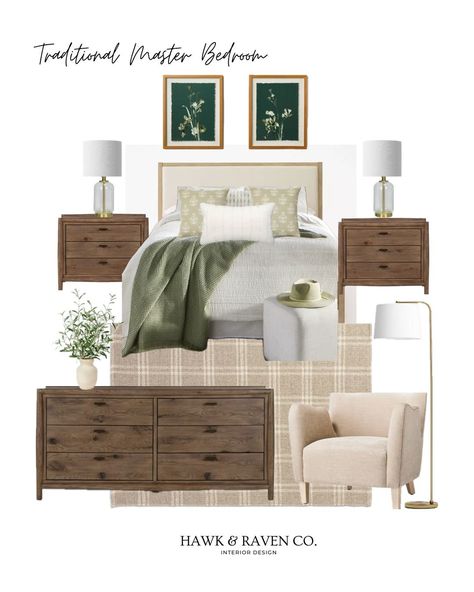 Want a fresh, cozy, and beautiful master bedroom? This mood board gives you exactly that! No need to go and search for all of the items on your own and try to figure out what goes together, it's all done for you! Also included are some paint color recommendations that go well with the colors and style of the bedroom.  Mood boards can be a valuable resource to help make your design journey quick, easy, and affordable. Only order what you want or need. HOW IT WORKS: 1. After you place your order, a download link for this exact mood board will be sent to the email associated with your Etsy account. 2. From there you will be able to download the mood board and easy-click shopping links of all items. WHAT IS INCLUDED: * One Uniquely Styled Mood Board * Easy-click shopping links for all items in Master Mood Board, Creamy Neutral Bedroom, Modern Classic Master Bedrooms Decor, Nuetral Pallete Bedroom With Green, Dark Wood Floor Mood Board, Closet Mood Board, Grey Bedroom Mood Board, Bedroom Decor Mood Board, Master Bedrooms Dark Furniture