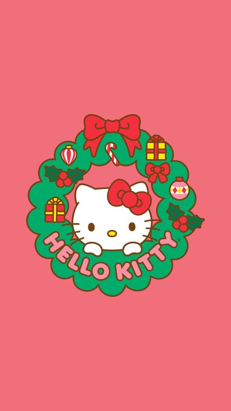 Hello Kitty Wallpaper Hd, Walpaper Hello Kitty, Hello Kitty Themes, Kitty Christmas, Fun Wallpaper, Kawaii Christmas, Iphone Wallpaper Fall, Hello Kitty Backgrounds, Hello Kitty Drawing