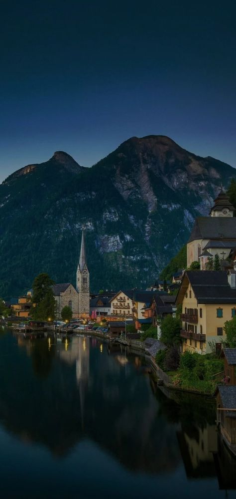 Landscape Wallpaper City view Mountains Lake Austria Wallpaper Iphone, Austria Wallpaper, Travel Destinations Photography, Wallpaper For Android, 2024 Goals, Destination Photography, Austria Travel, Photography Wallpaper, City View