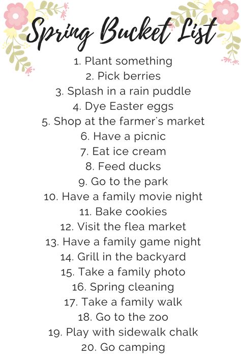 A kid and toddler-friendly spring bucket list with fun ideas for activities to do as a family with your kids this spring. Seasonal Bucket List, Spring Bucket List, Spring Break Party, Spring Basket, Spring Things, Spring Fun, Summer Fun List, Bucket List Ideas, Spring Activities