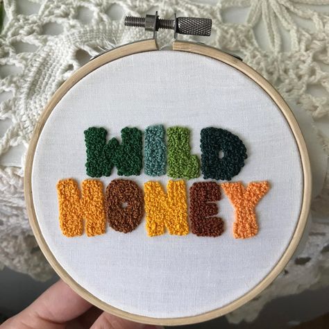 One of my first embroidery projects, a title of a Beach Boys album with french knots! : Embroidery French Knot Lettering, French Knot Letter Embroidery, French Knots Embroidery, Knots Embroidery, Hand Embroidery Letters, French Knot Embroidery, Alfabet Letters, Creative Textiles, Diy Embroidery Designs