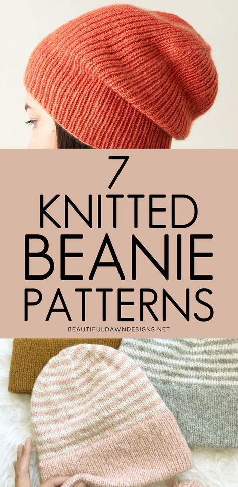 If you’re looking for free knitted beanie hat patterns, I have a great roundup for you to check out below. Most of these patterns are beginner-friendly. Basic Beanie Knitting Pattern, Cotton Beanie Hat Pattern, Knitted Beanie Pattern Free, Knitted Hat Patterns Free Women, Knit Slouchy Hat Pattern, Slouchy Beanie Knit Pattern, Knitted Slouch Hat, Beanie Pattern Free, Easy Knit Hat