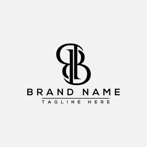 Bb logo design template vector graphic b... | Premium Vector #Freepik #vector #letter-b #b-logo #logo-illustration #letter-logo Bb Logo Design Ideas, B Logo Design Ideas, Bb Logo Design, B Monogram Logo, B B Logo, Painters Quotes, 3 Letter Logo, Bs Logo, Letter B Logo