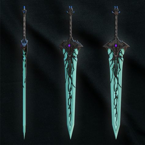 Fantasy Greatsword Design, Greatsword Design, Magic Greatsword, Cybernetic Arm, Super Powers Art, Types Of Swords, Fantasy Props, 다크 판타지, Cyberpunk Character