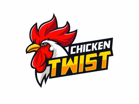 Chicken Twist Logo Design  by Agent Orange Design Fast Food Logo, Twist Logo, Cafe Branding Design, Chicken Brands, Fast Food Logos, Chicken Logo, Chicken Illustration, Chicken Shop, Agent Orange