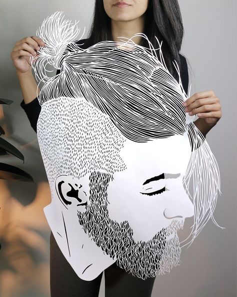 I Cut Hair On Paper | Bored Panda Papercut Art, Paper Cutout Art, Paper Illustration, Paper Art Craft, Paper Artwork, Ap Art, Cut Hair, Cut Paper, Paper Cut Art